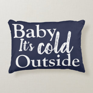 Baby It's Cold Outside Snowman Pattern Decorative Cushion