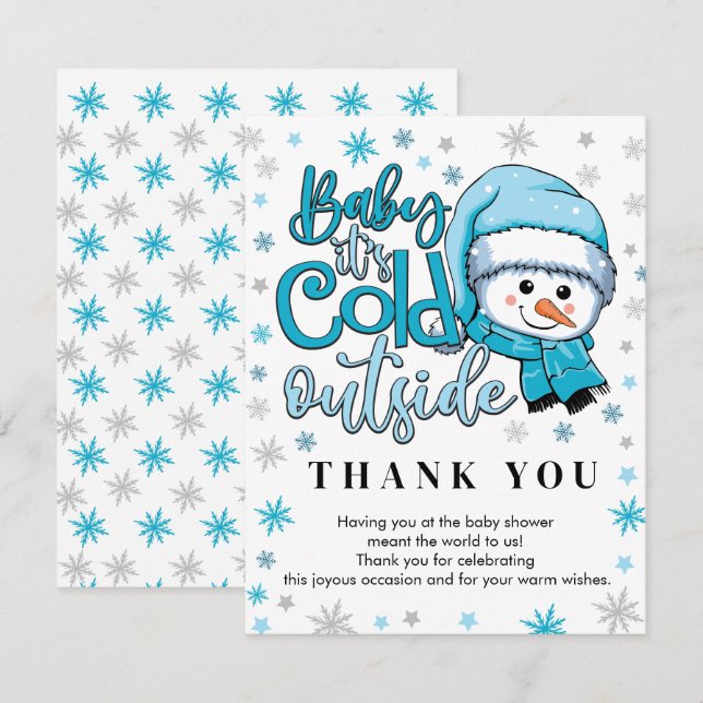 baby its cold outside thank you cards (Front/Back)