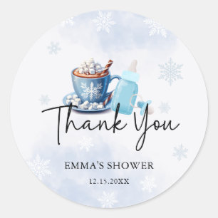 Baby It's Cold Outside Thank You Classic Round Sticker