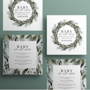 Baby it's cold outside watercolor  baby shower announcement