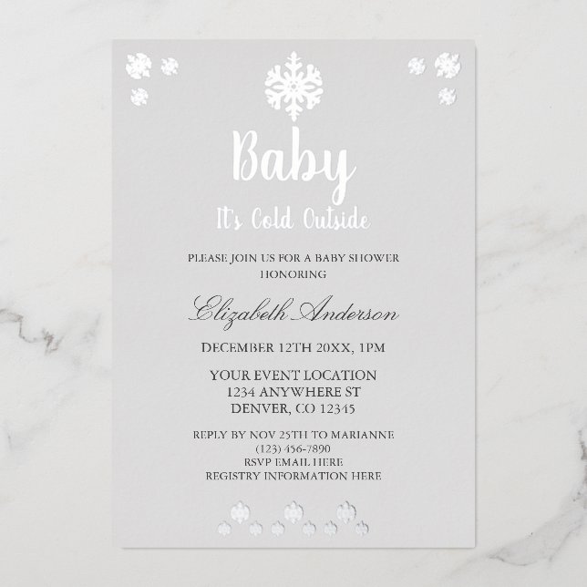 Baby It's Cold Outside Winter Baby Shower (Front)