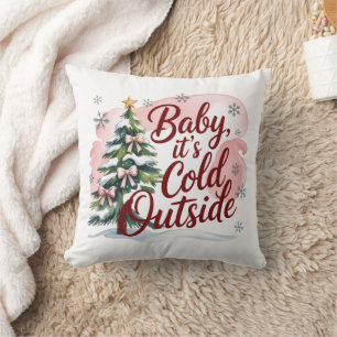 Baby, It's Cold Outside Winter Baby Shower  Cushion