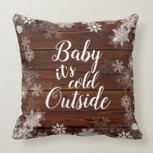 Baby it's cold outside Winter Baby Shower Cushion