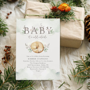 Baby Its Cold Outside Winter Baby Shower Cute Fox Invitation