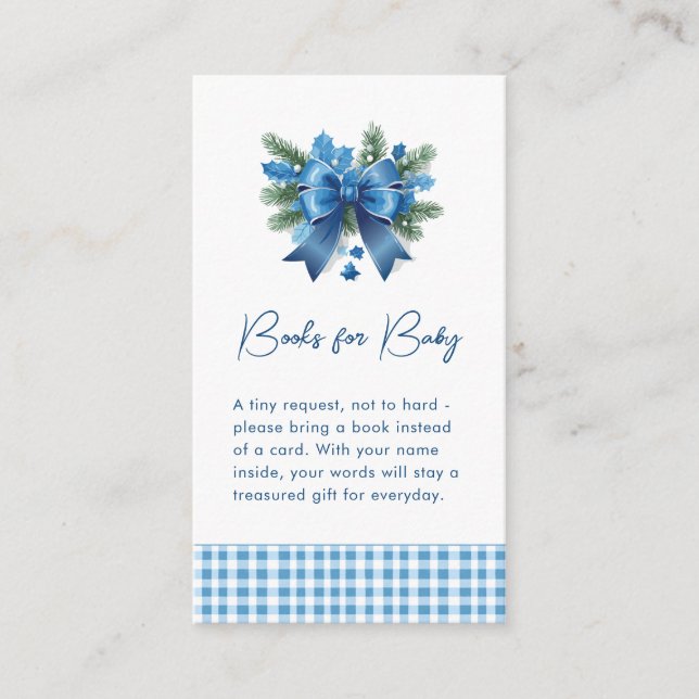 Baby It's Cold Outside Winter Baby Shower  Enclosure Card (Front)