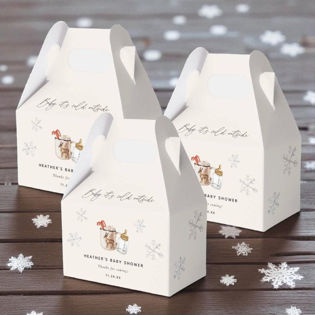 Baby It's Cold Outside Winter Baby Shower Favours Favour Box (Creator Uploaded)