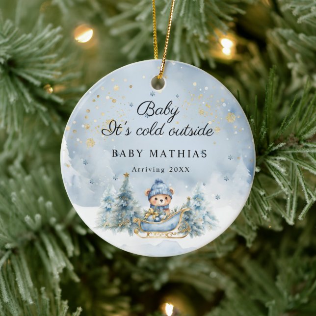 Baby It's Cold Outside Winter Baby Shower Gifts Ceramic Tree Decoration (Tree)