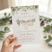 Baby It's Cold Outside Winter Baby Shower green