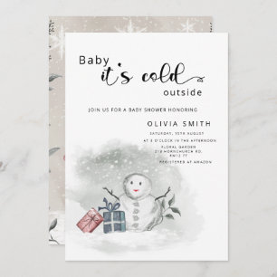 Baby it's cold outside winter baby shower invitati invitation