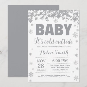 Baby its Cold Outside Winter Baby Shower Invitatio Invitation