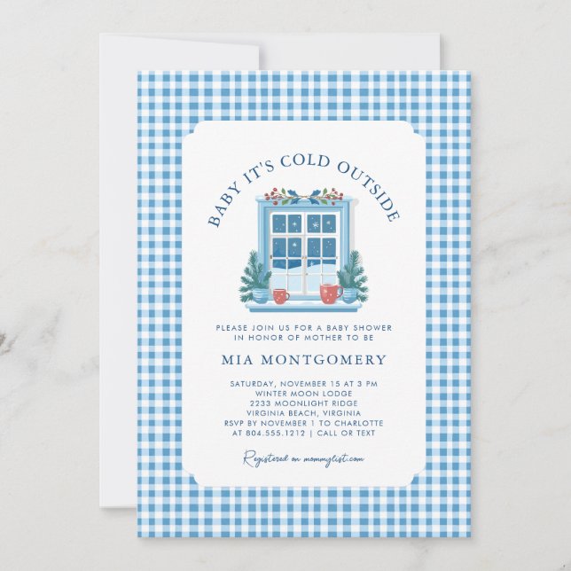 Baby It's Cold Outside Winter Baby Shower  Invitation (Front)