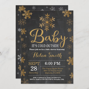 Baby Its Cold Outside Winter Baby Shower Invitation
