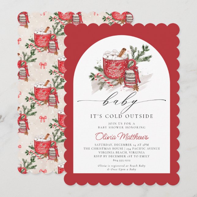 Baby It's Cold Outside Winter Baby Shower  Invitation (Front/Back)