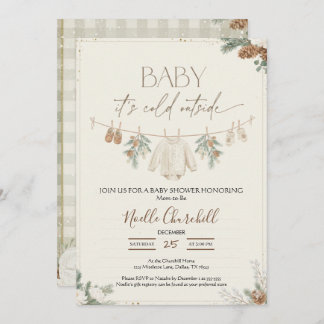 Baby It's Cold Outside Winter Baby Shower  Invitation