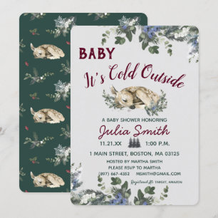 Baby It's Cold Outside Winter Baby Shower Invitation