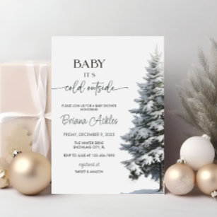 Baby It's Cold Outside Winter Baby Shower  Invitation
