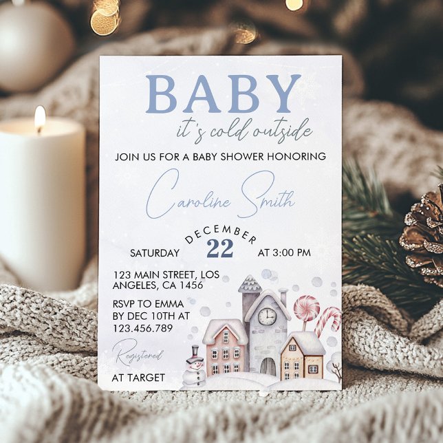Baby It's Cold Outside Winter Baby Shower Invitation (Creator Uploaded)