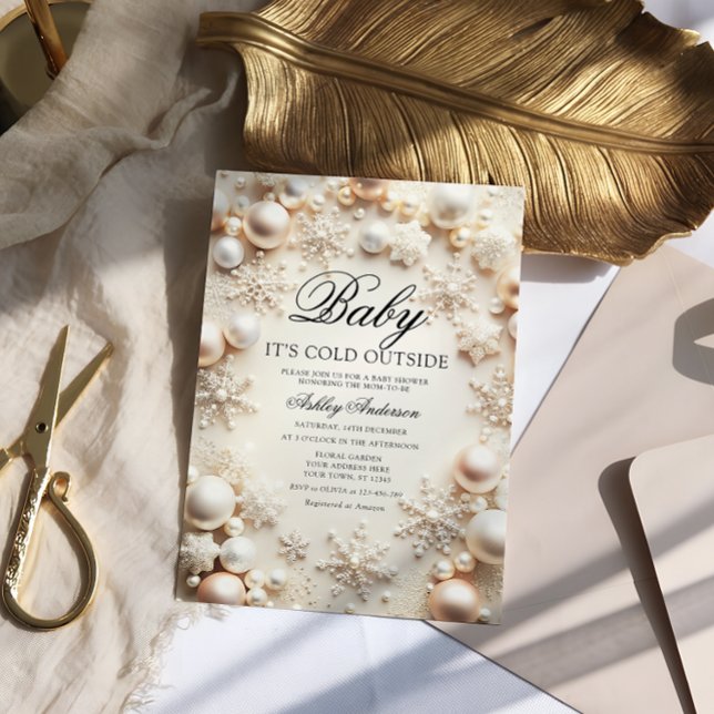 Baby It's Cold Outside Winter Baby Shower Invitation (Creator Uploaded)