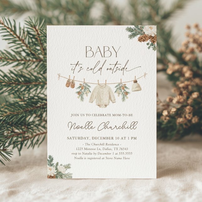 Baby It's Cold Outside Winter Baby Shower Invitation (Creator Uploaded)