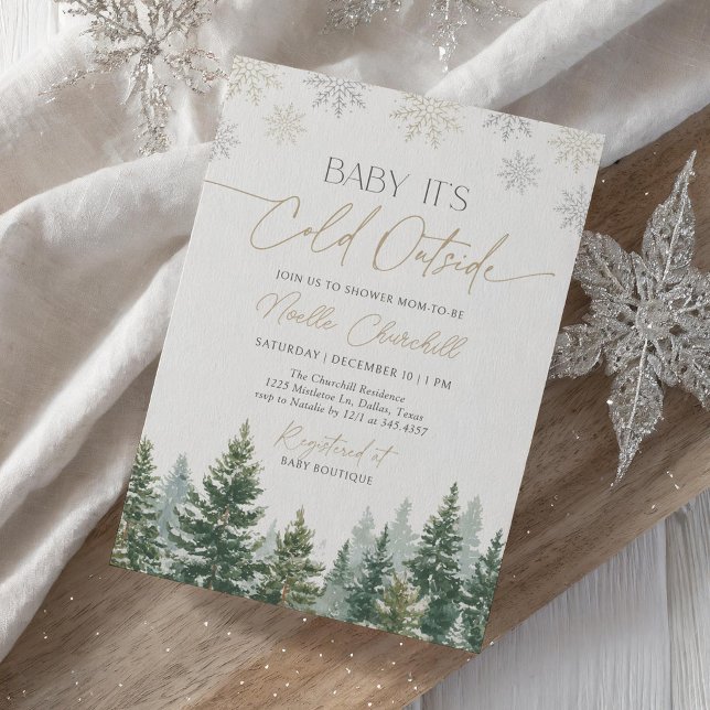 Baby It's Cold Outside Winter Baby Shower Invitation (Creator Uploaded)