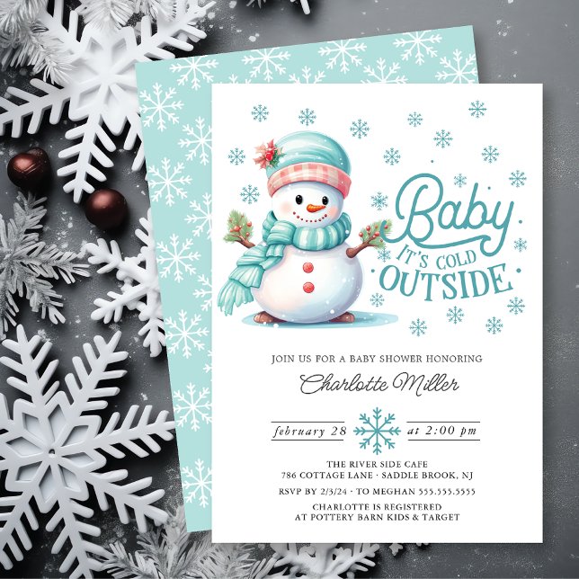Baby It's Cold Outside Winter Baby Shower Invitation (Creator Uploaded)