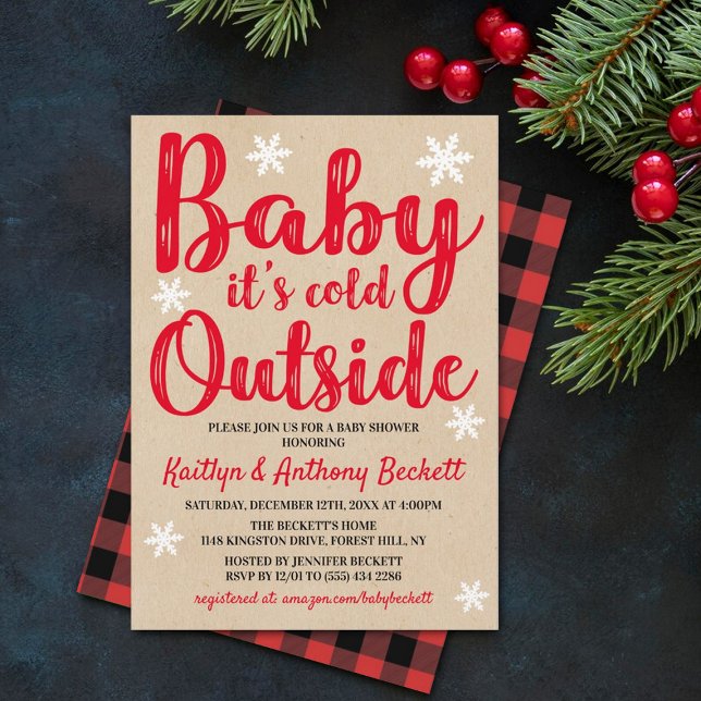 Baby It's Cold Outside Winter Baby Shower Invitation (Creator Uploaded)
