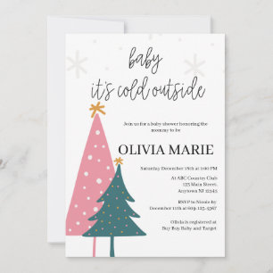 Baby It's Cold Outside Winter Baby Shower  Invitation