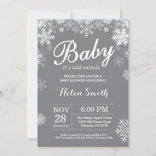 Baby its Cold Outside Winter Baby Shower Invitation