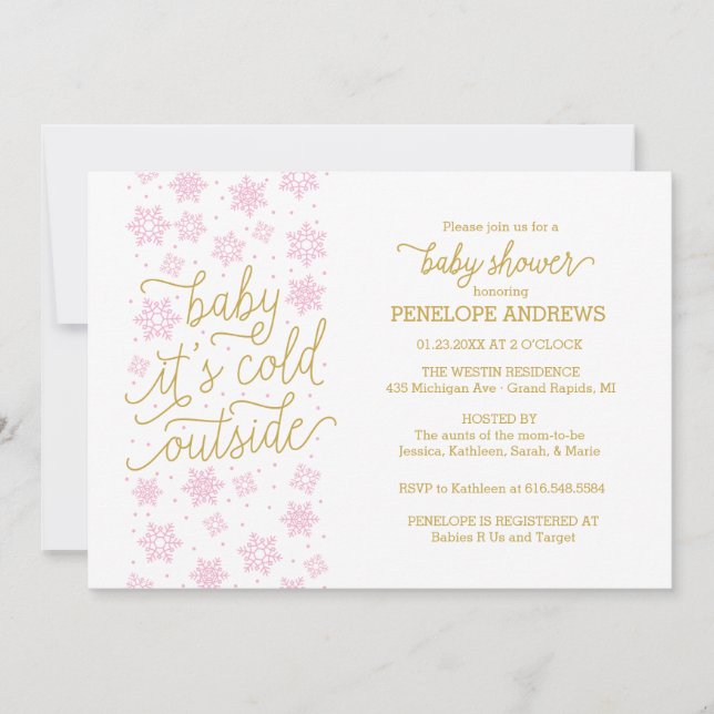 Baby It's Cold Outside Winter Baby Shower Invite (Front)