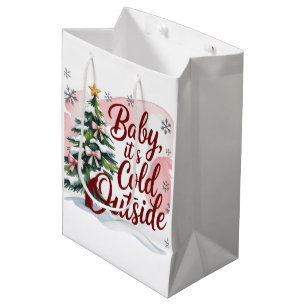 Baby, It's Cold Outside Winter Baby Shower  Medium Gift Bag