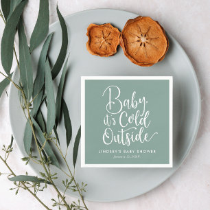 Baby It's Cold Outside Winter Baby Shower Napkin