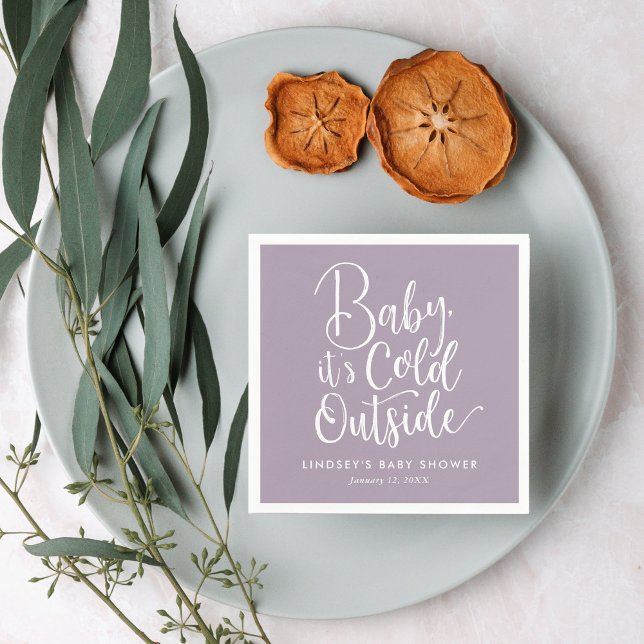 Baby It's Cold Outside Winter Baby Shower Napkin (Creator Uploaded)