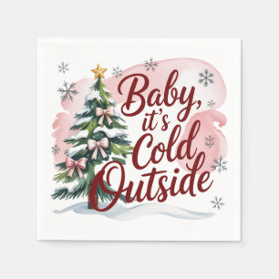 Baby, It's Cold Outside Winter Baby Shower Napkin