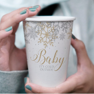 Baby It's Cold Outside Winter Baby Shower Paper Cups