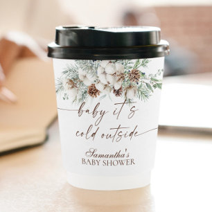 Baby It's Cold Outside Winter Baby Shower Paper Cups