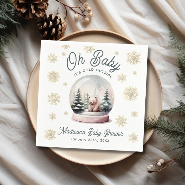 Baby It's Cold Outside Winter Baby Shower Paper Napkin (Baby It's Cold Outside Winter Baby Shower Paper Napkins)