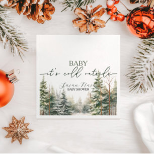 Baby Its Cold Outside Winter Baby Shower Party Napkin