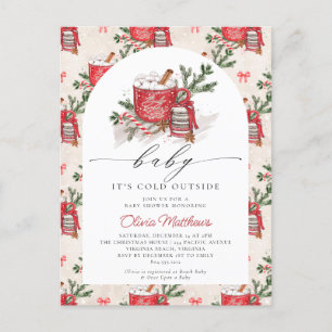 Baby It's Cold Outside Winter Baby Shower  Postcard