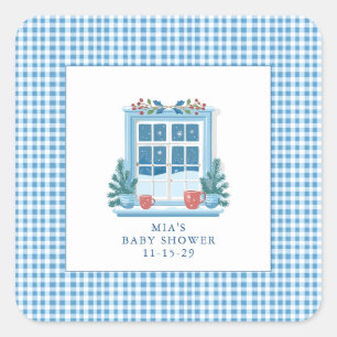 Baby It's Cold Outside Winter Baby Shower Square Sticker