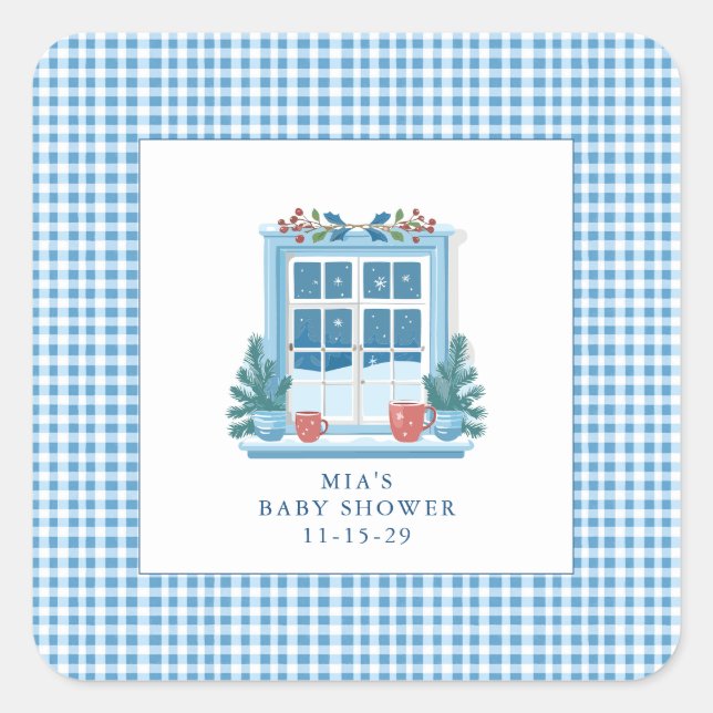 Baby It's Cold Outside Winter Baby Shower  Square Sticker (Front)