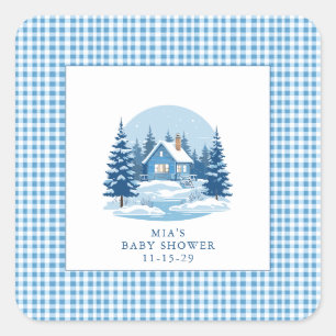 Baby It's Cold Outside Winter Baby Shower Square Sticker