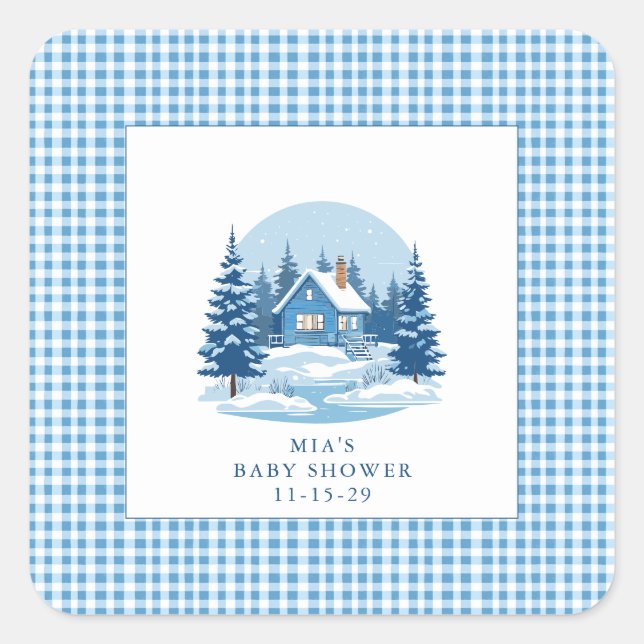Baby It's Cold Outside Winter Baby Shower  Square Sticker (Front)