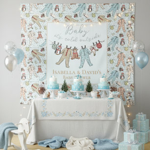 Baby Its Cold Outside Winter Baby Shower Tapestry