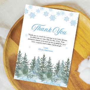 Baby It's Cold Outside Winter Baby Shower  Thank You Card