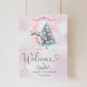 Baby It's Cold Outside Winter Baby Shower Welcome Poster