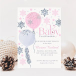 Baby It's Cold Outside Winter Balloons Baby Shower Invitation<br><div class="desc">Baby It's Cold Outside Winter Balloons Baby Shower Invitation</div>
