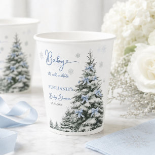 Baby It's Cold Outside Winter Boy Baby Shower Paper Cups