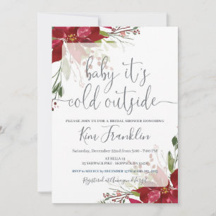 Baby it's Cold Outside Winter Bridal Shower Invitation