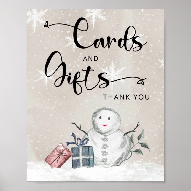 Baby it's cold outside winter cards and gifts poster (Front)