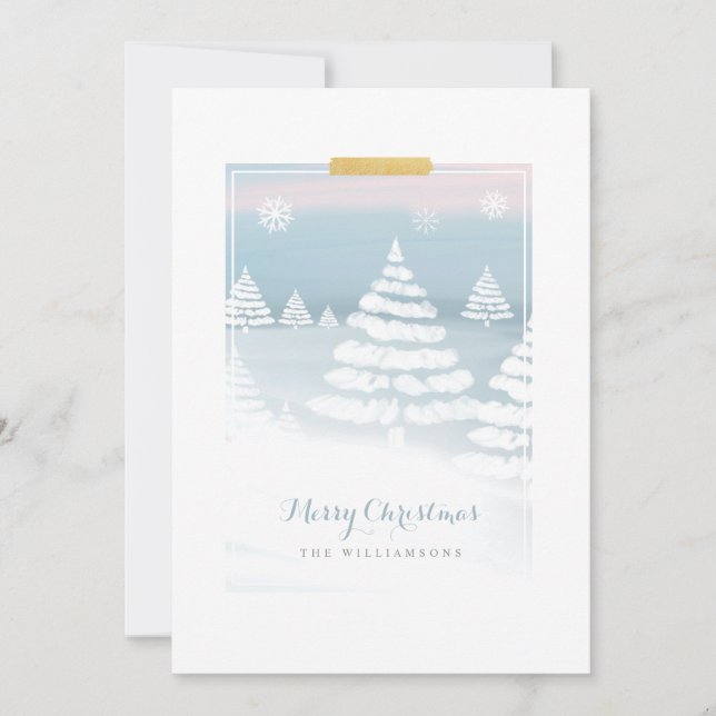 Baby It's Cold Outside Winter Day Christmas Scene Holiday Card (Front)